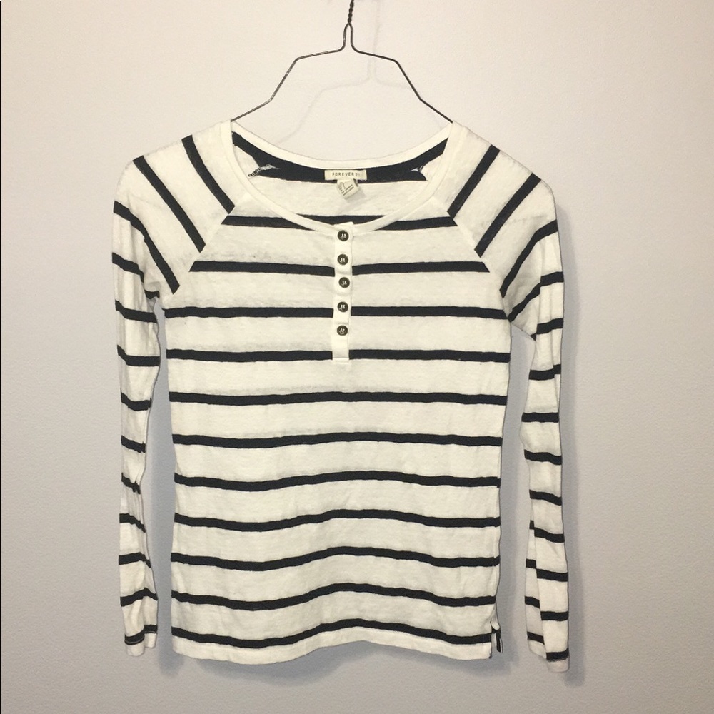 Forever 21 Button up Striped Shirt